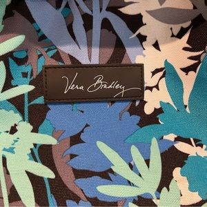 Vera Bradley Backpack gently used w blue, green gray and black pattern